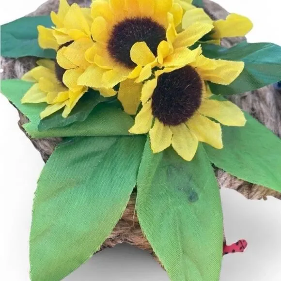 Burt's Bees Jute Beehive with Sunflower and Bee Accents - Picture 4 of 8